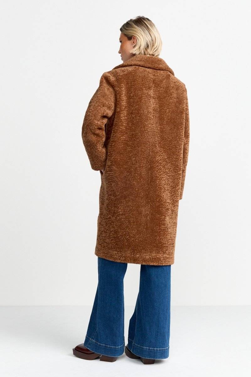 Eich & Royal Teddy-Mantel mit Reverskragen Online Outlet