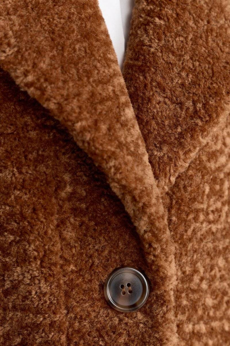 Eich & Royal Teddy-Mantel mit Reverskragen Online Outlet