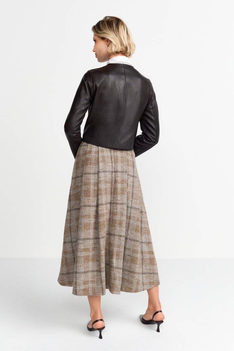 Eich & Royal Kurze Lederjacke mit Druckknöpfen Super Sparpreis