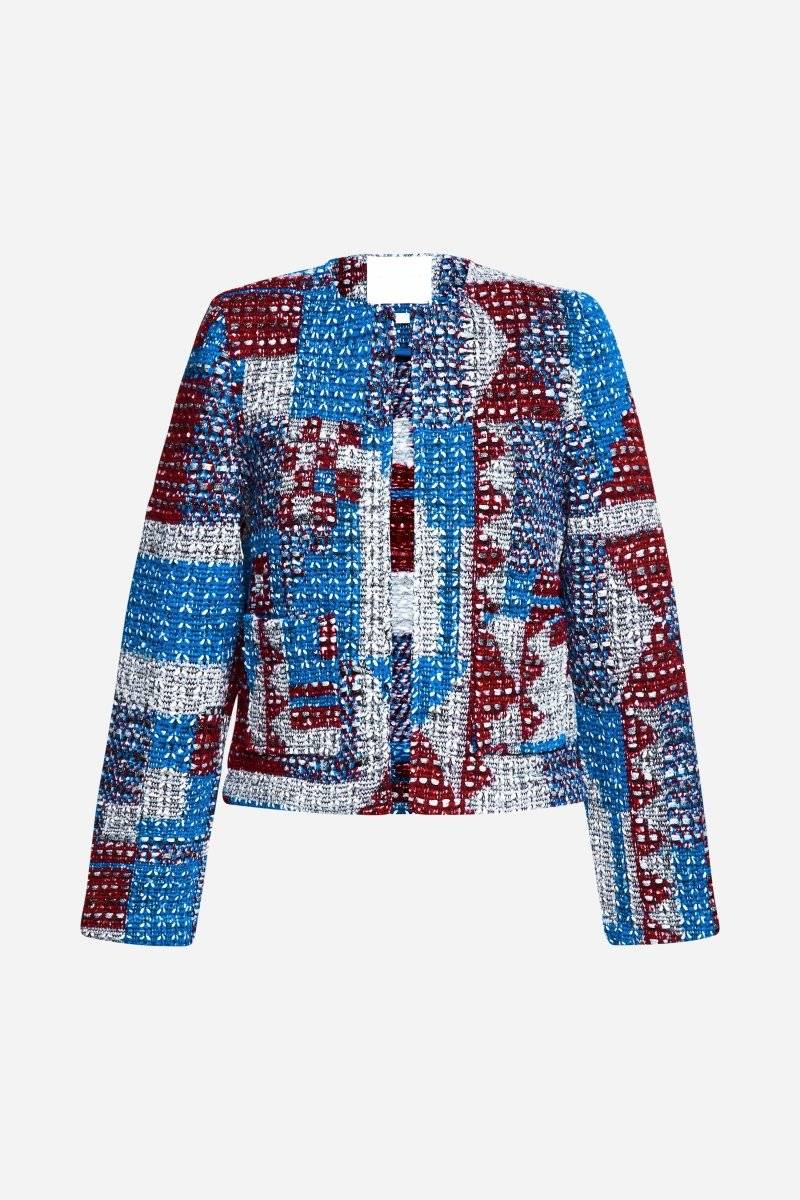 Eich & Royal Mehrfarbige Bouclé-Jacke Sonderangebot der Fabrik