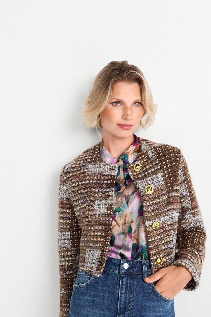 Eich & Royal Kurze Bouclé-Jacke Black Friday Preise