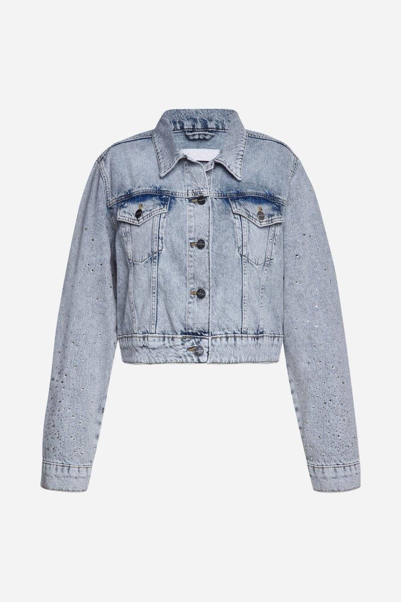 Eich & Royal Denim-Jacke mit Strassdetails Fabrik Onlineshop