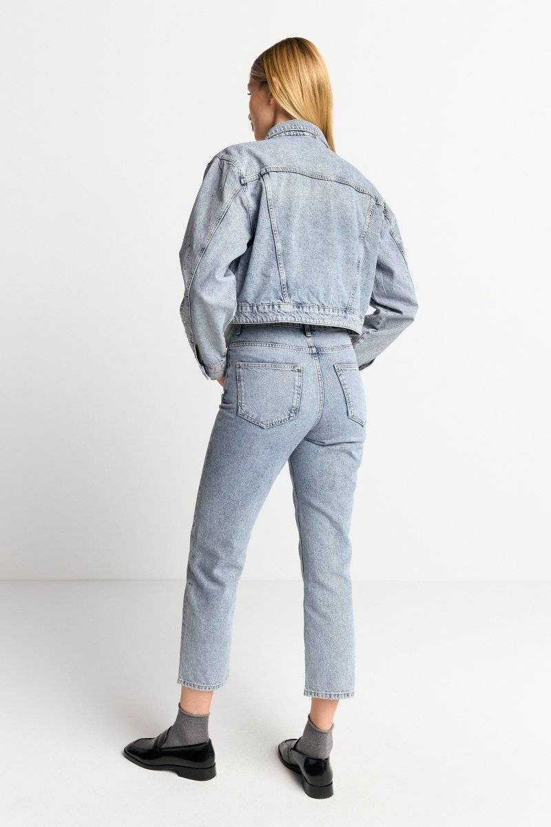 Eich & Royal Denim-Jacke mit Strassdetails Fabrik Onlineshop