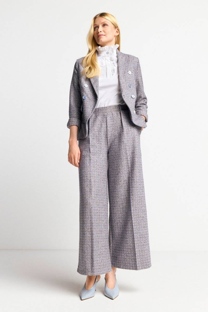 Eich & Royal Karierte Culotte aus Wollmix Sonderangebote