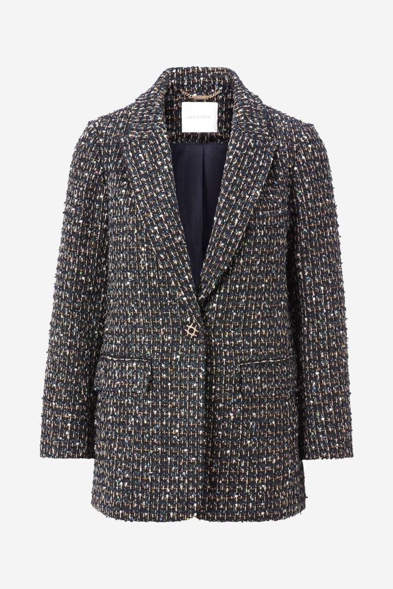 Eich & Royal Bouclé-Blazer mit Statement-Knopf Letzte 2 Tage