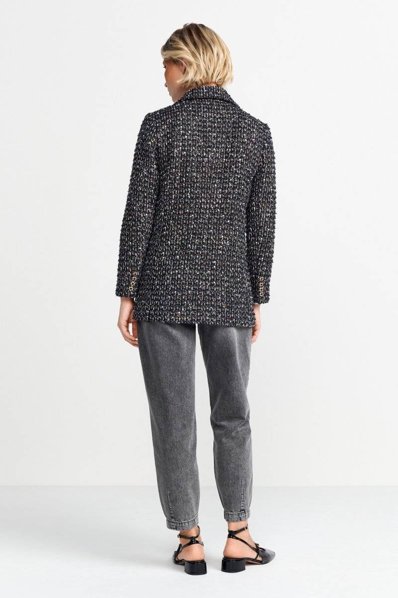 Eich & Royal Bouclé-Blazer mit Statement-Knopf Letzte 2 Tage