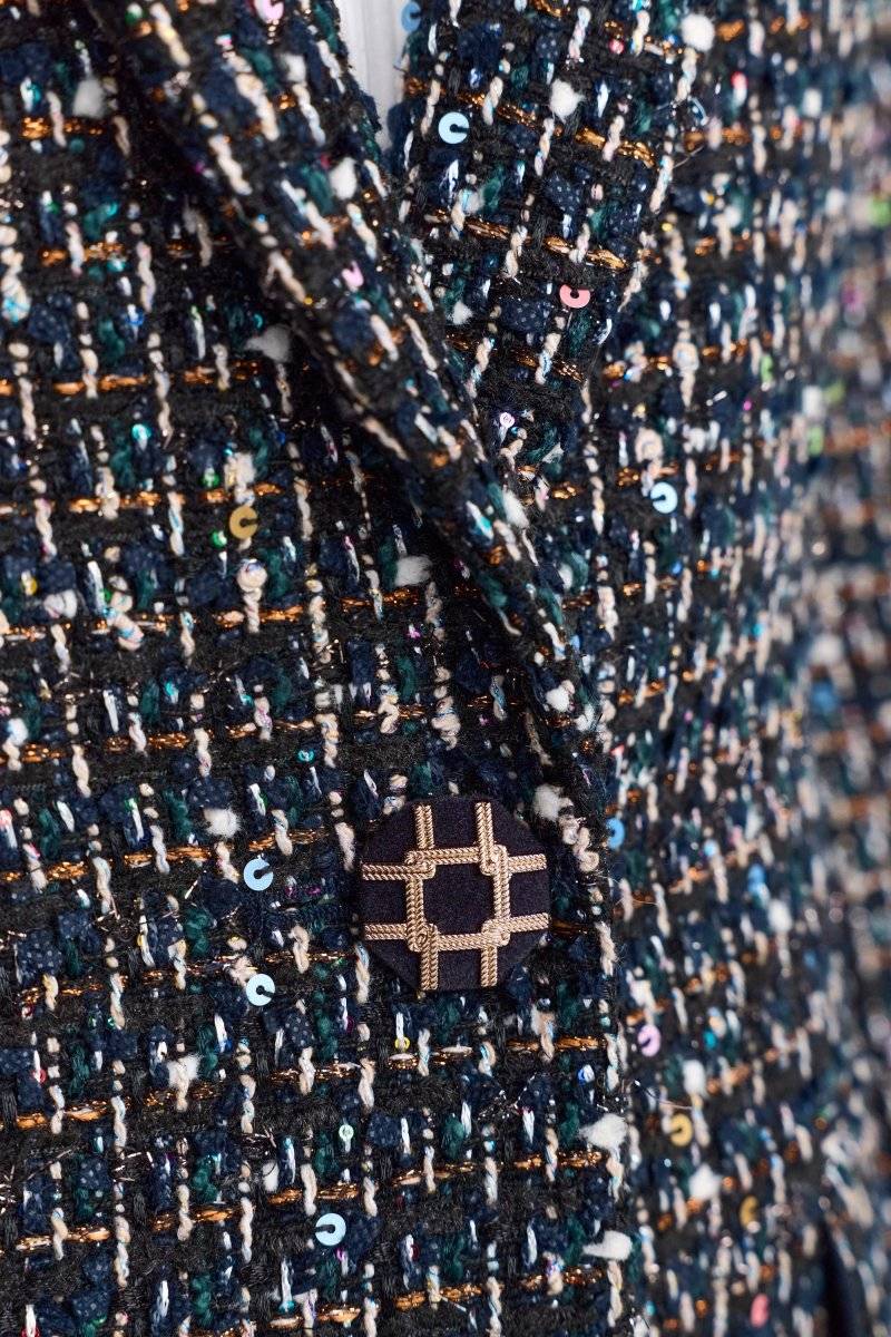 Eich & Royal Bouclé-Blazer mit Statement-Knopf Letzte 2 Tage