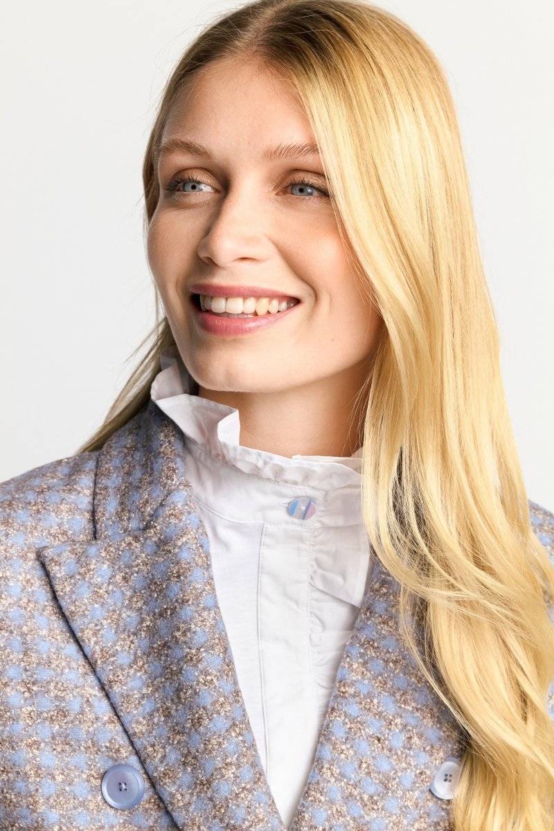 Eich & Royal Karierter Wollblazer mit Reverskragen Super Rabatt