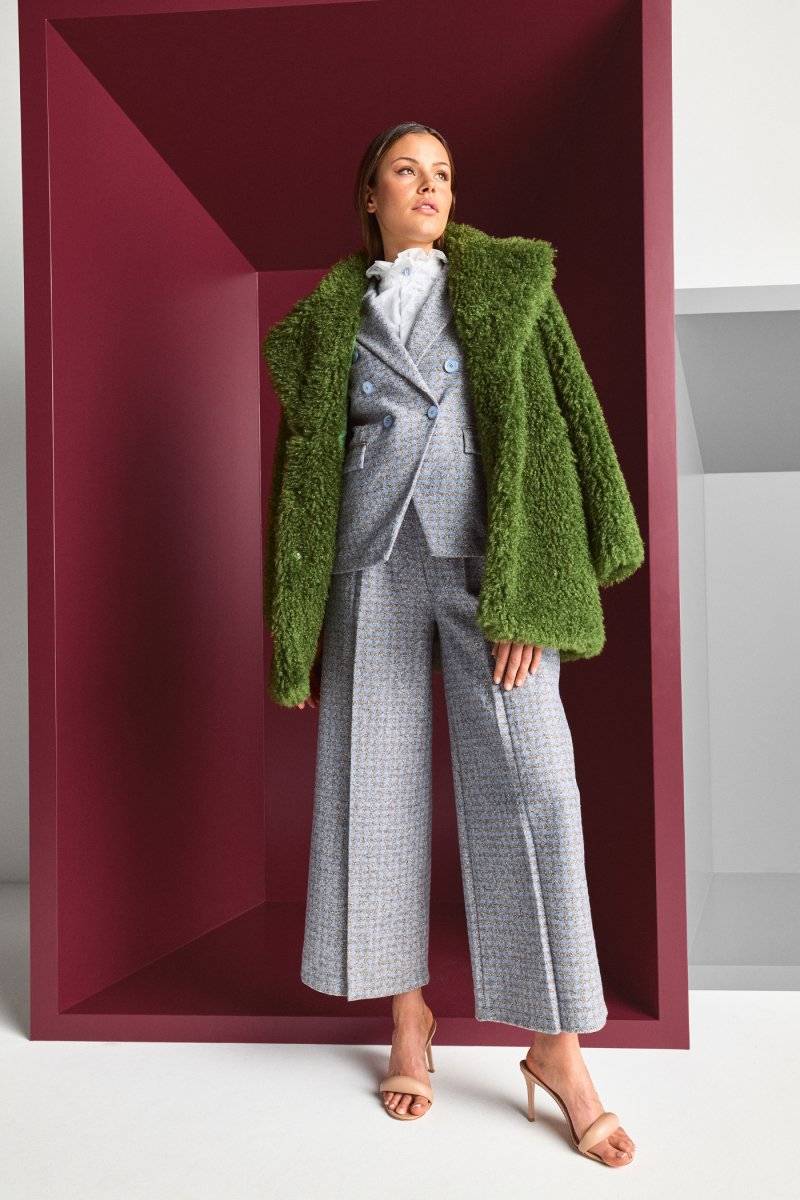 Eich & Royal Karierter Wollblazer mit Reverskragen Super Rabatt