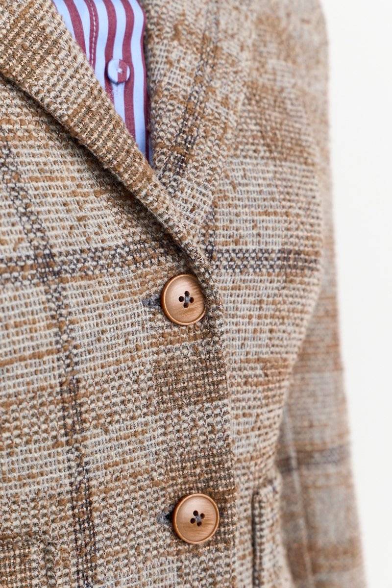 Eich & Royal Taillierter Blazer mit Karomuster Fabrikladen
