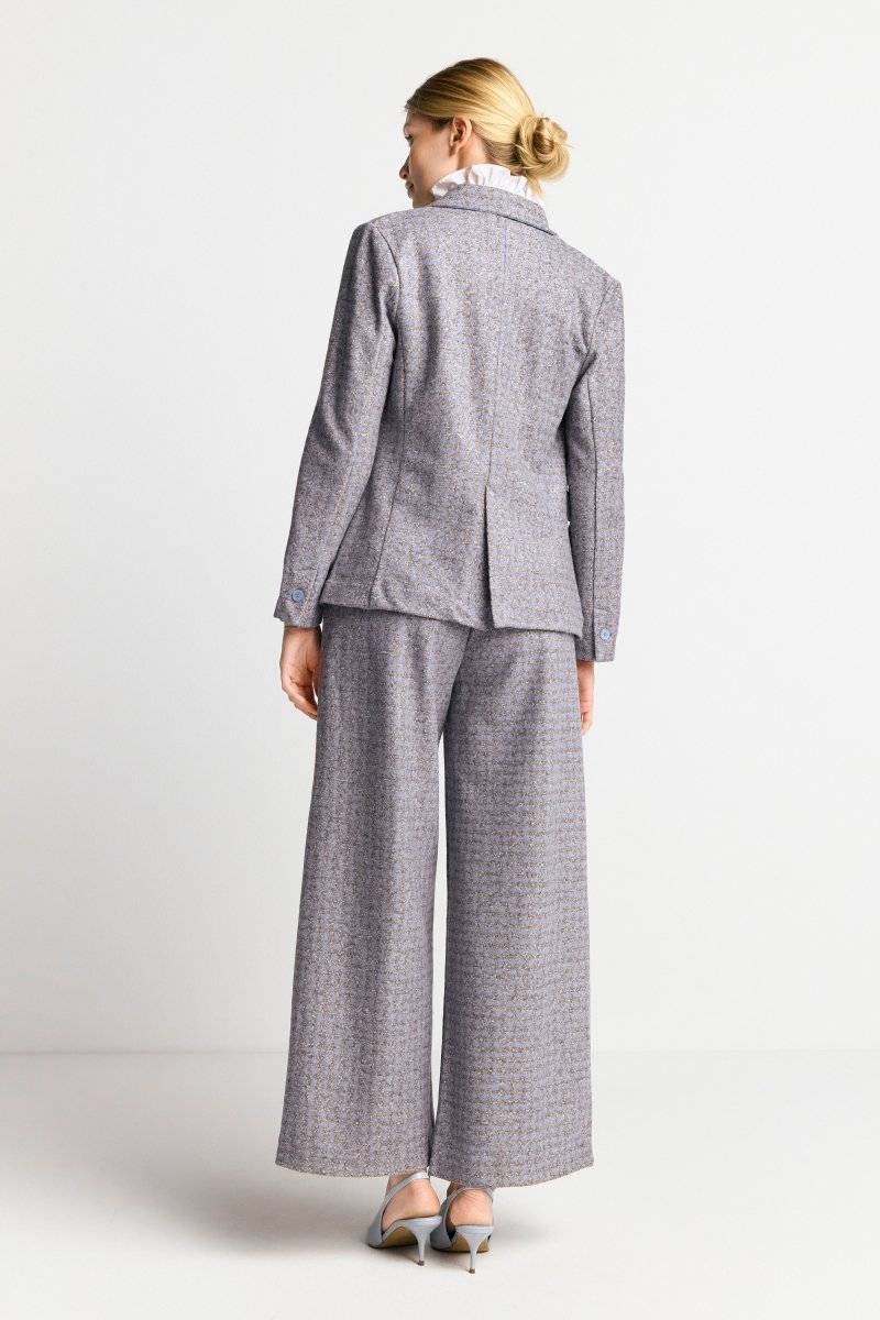 Eich & Royal Karierter Wollblazer mit Reverskragen Outlet