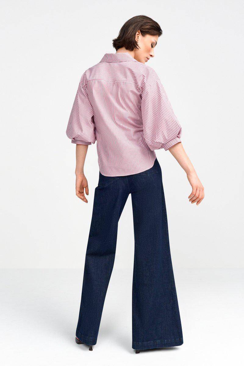 Eich & Royal Wickelbluse mit V-Neck und Streifen Meist gekauft