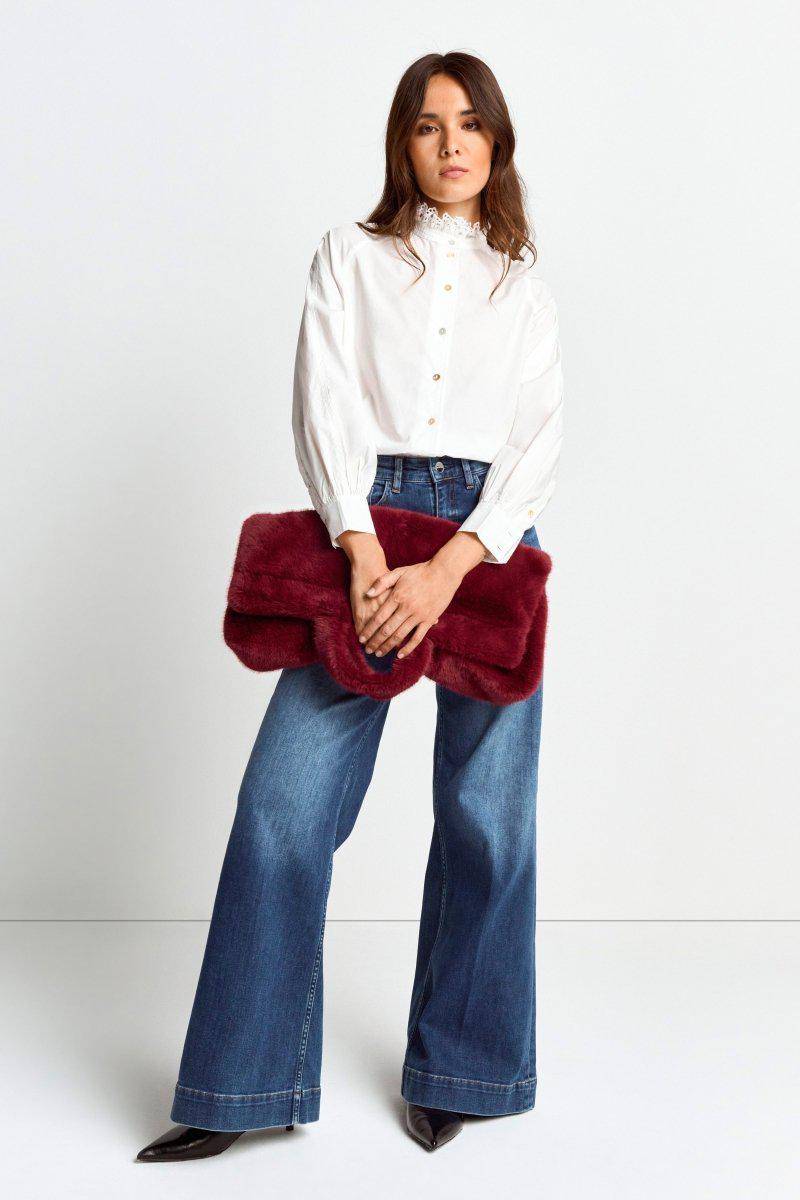 Eich & Royal Bluse mit Rüschenkragen Fabrik Onlineshop