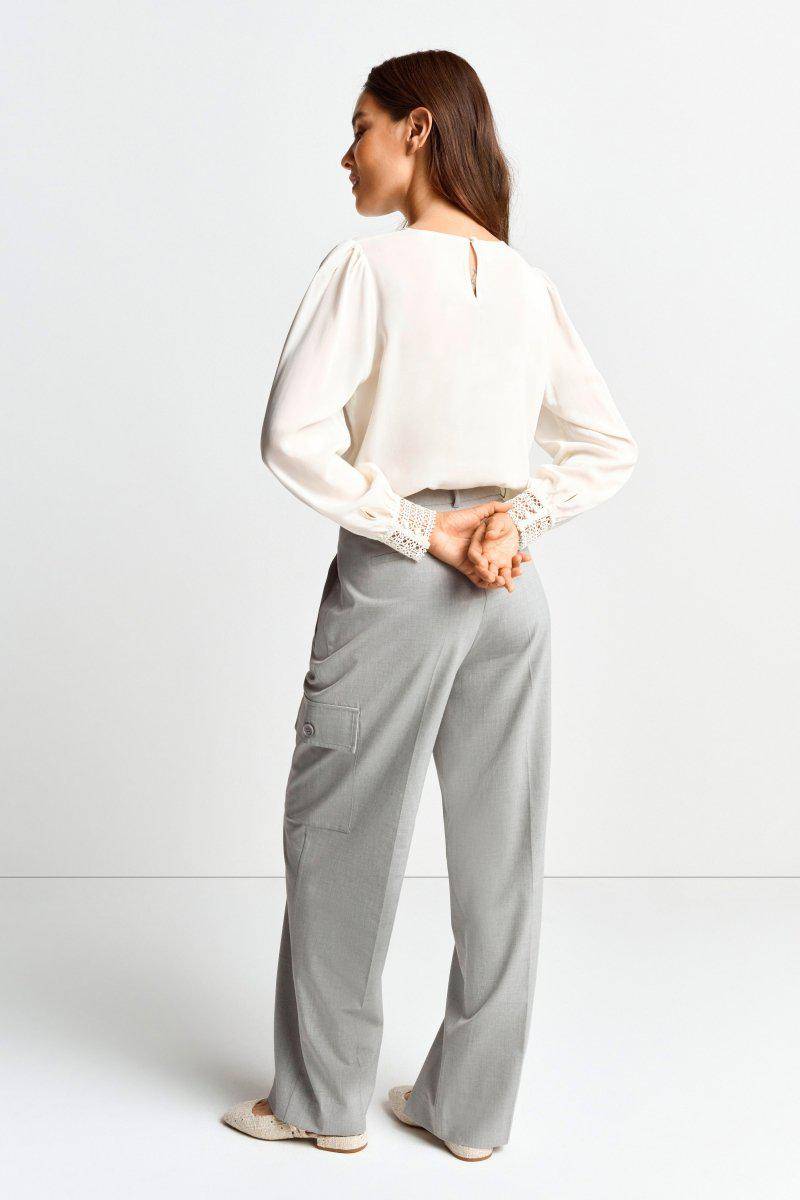 Eich & Royal Bluse mit Manschetten aus Spitze Rabatt