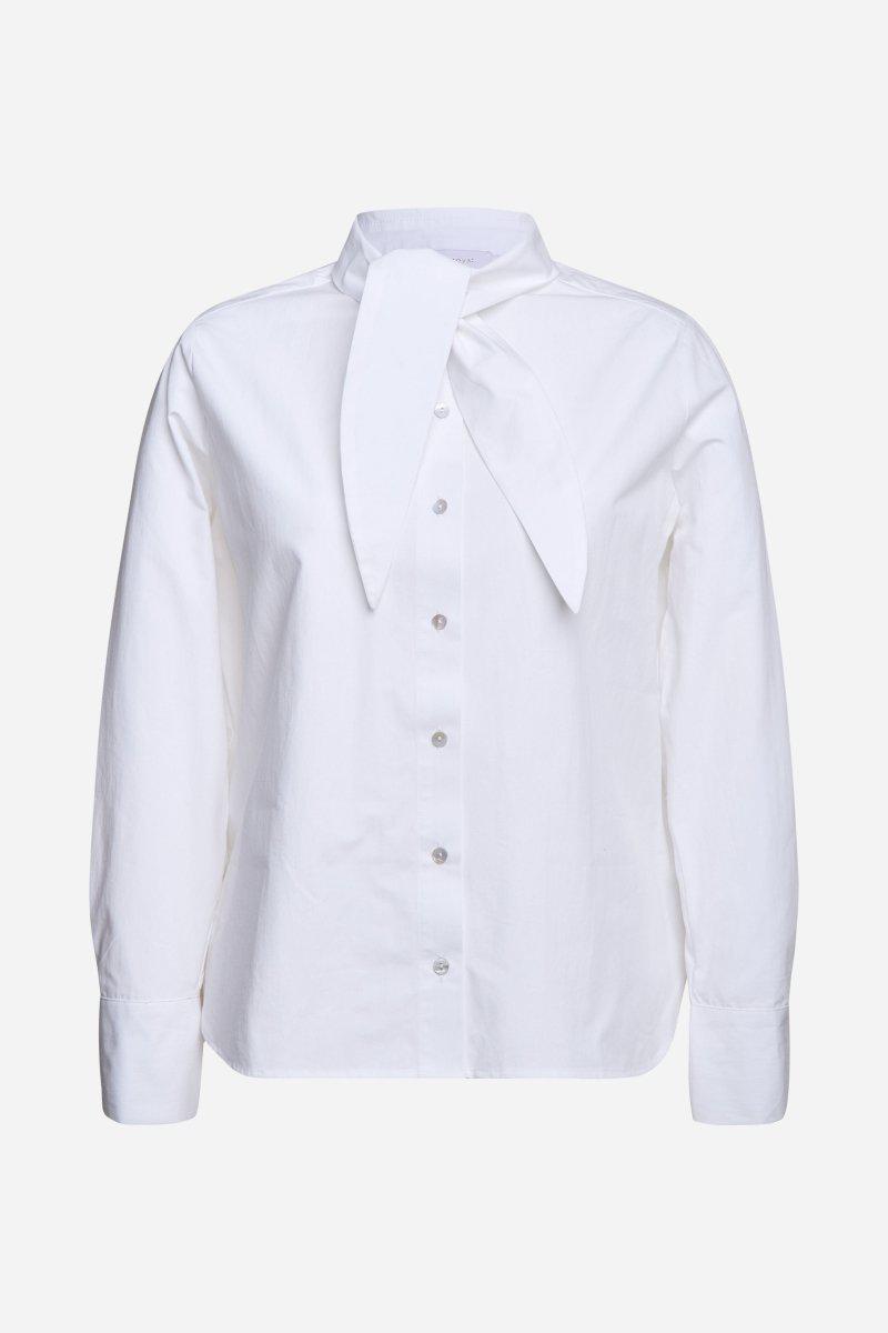 Eich & Royal Weiße Bluse mit Bindekragen Begrenztes Angebot