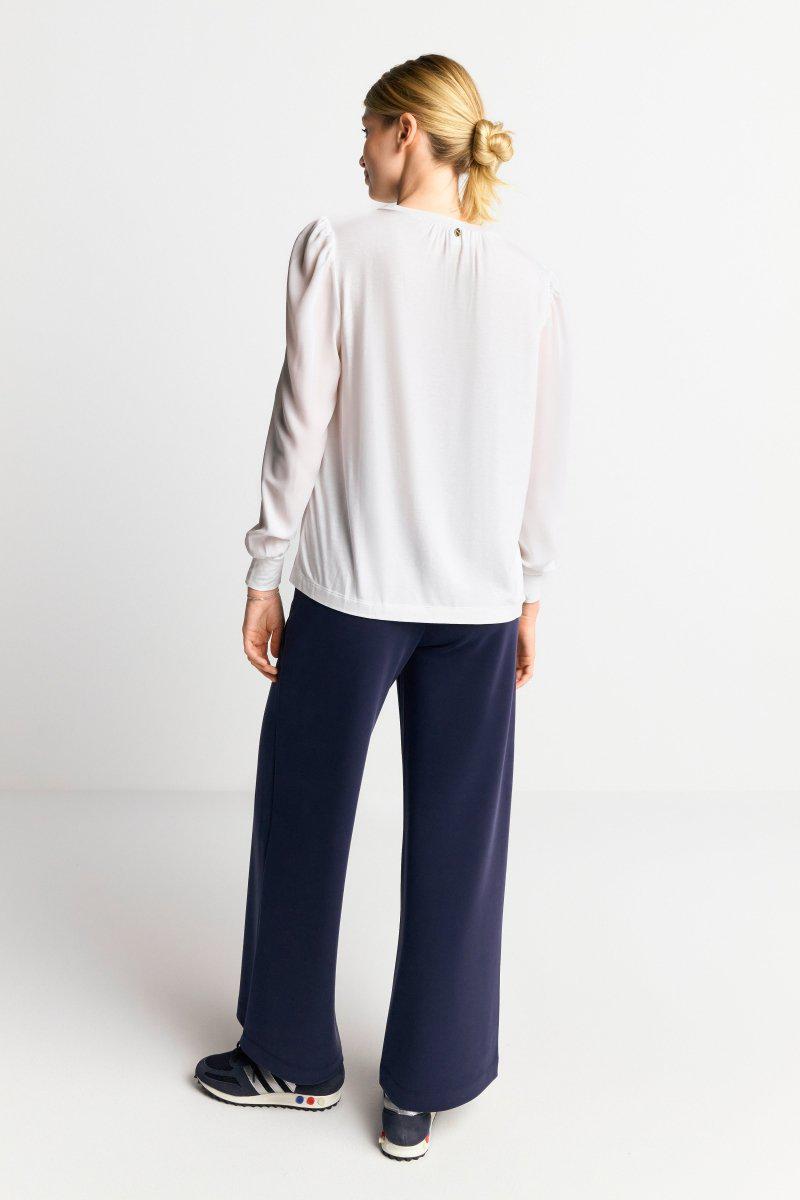 Eich & Royal Chiffonbluse mit Rundhalsausschnitt Online Shopping