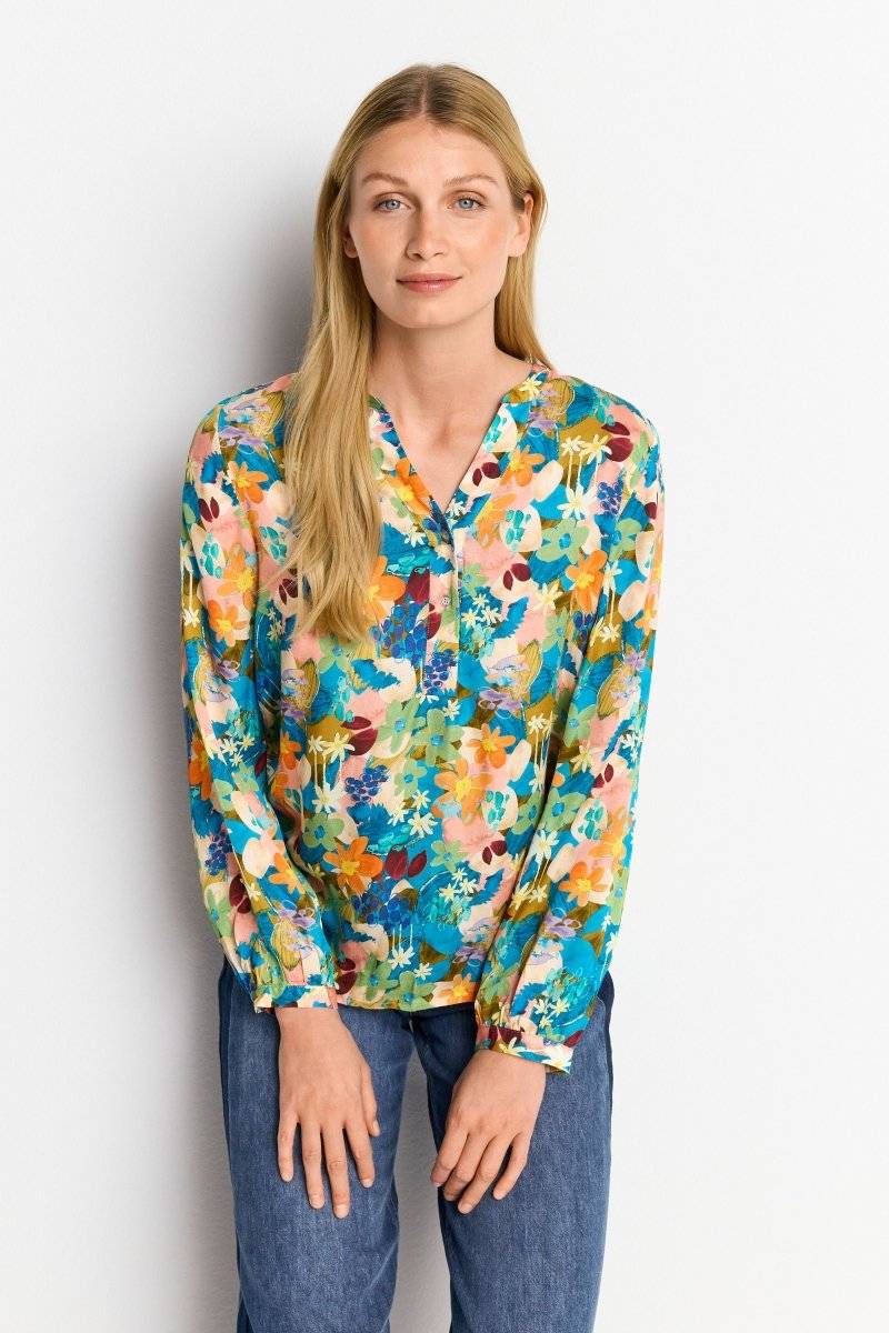 Eich & Royal V-Neck-Bluse mit Knöpfen Black Friday