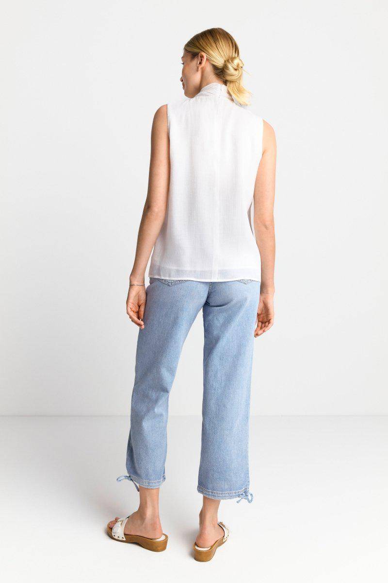 Eich & Royal Ärmellose Schluppenbluse mit Glanzeffekt Cyber Monday