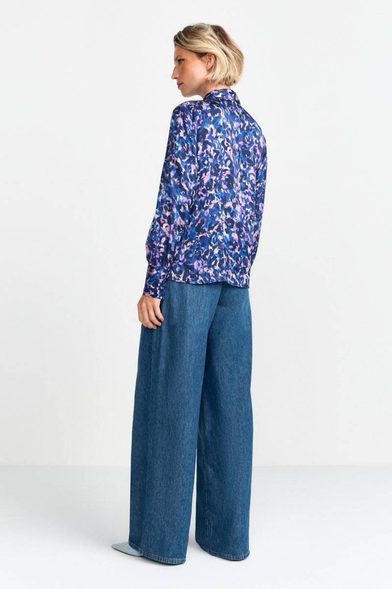 Eich & Royal Schluppenbluse mit Leo-Print Valentinstagsangebot