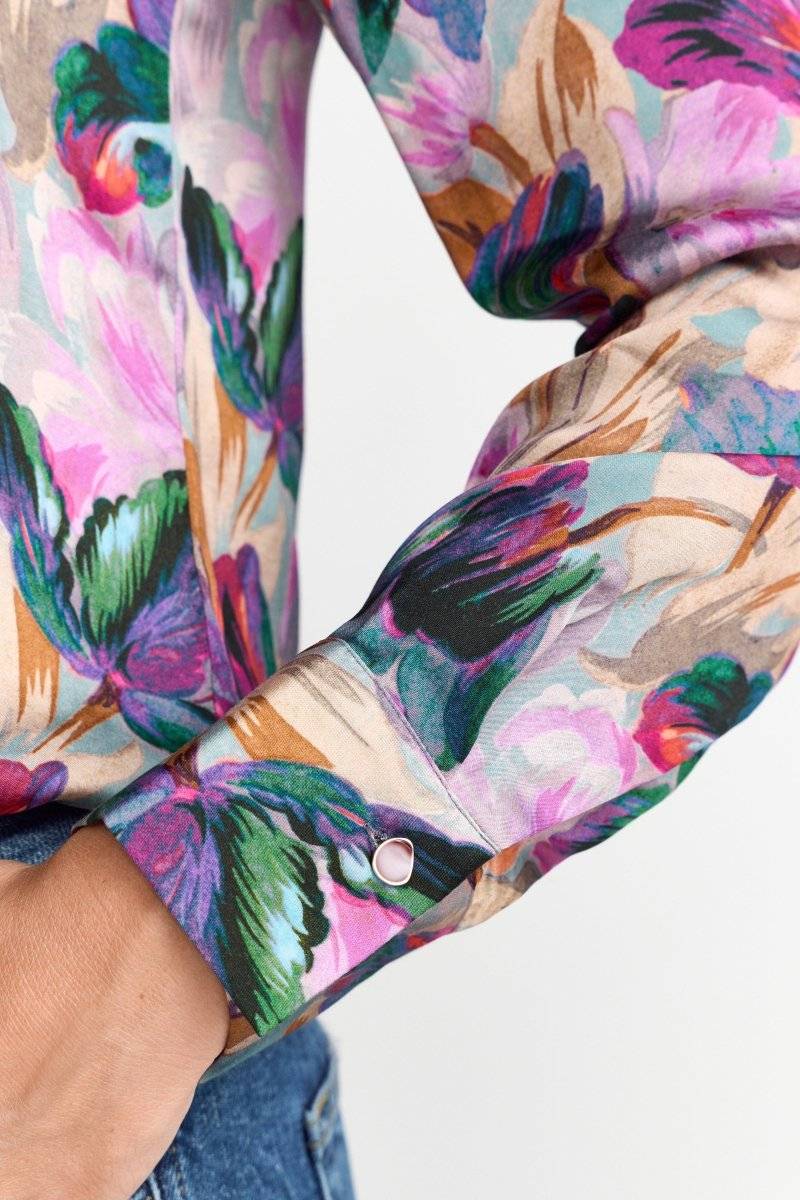 Eich & Royal Hemdkragenbluse mit Blumenprint Heißer Verkauf