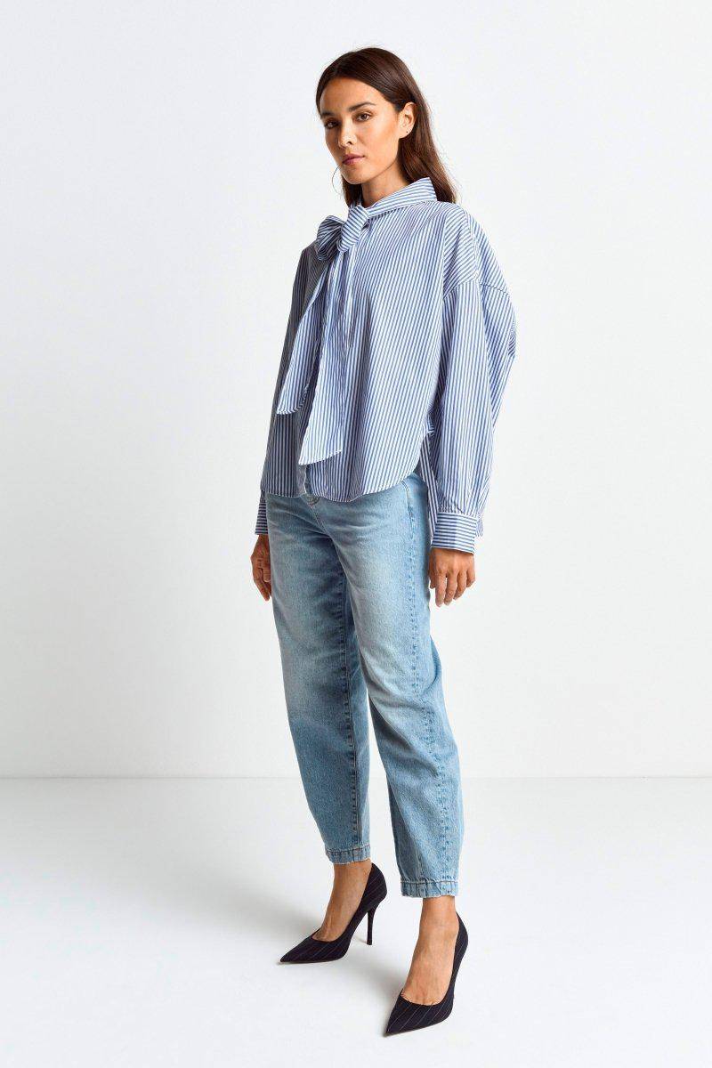 Eich & Royal Bluse mit Bindekragen Online Outlet