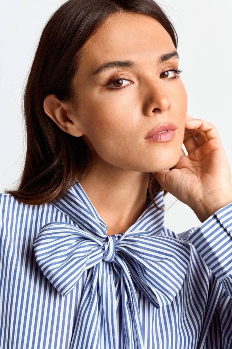 Eich & Royal Bluse mit Bindekragen Online Outlet