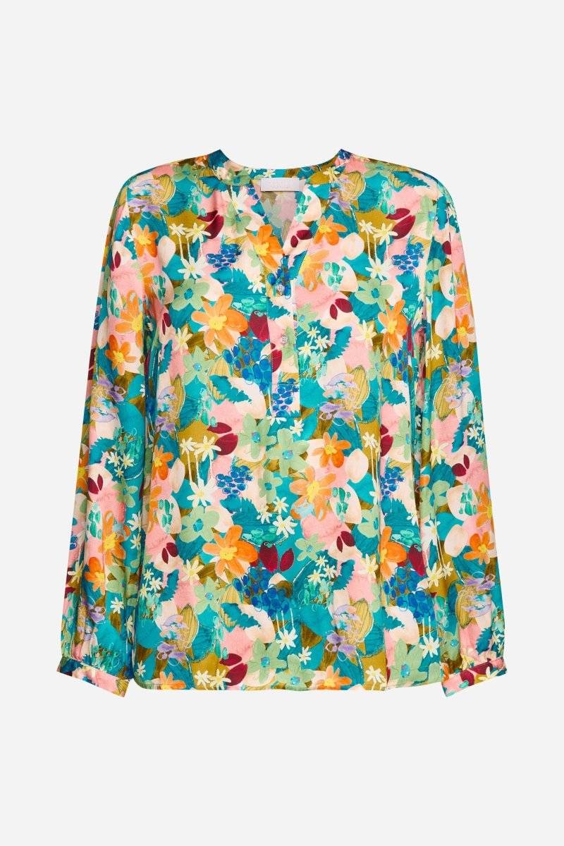 Eich & Royal V-Neck-Bluse mit Knöpfen Kauf eins, bekomm eins gratis