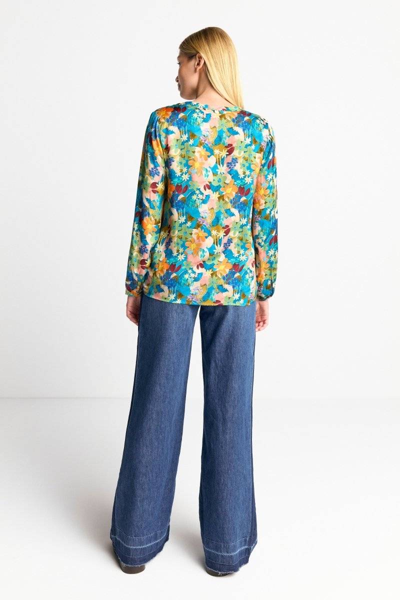 Eich & Royal V-Neck-Bluse mit Knöpfen Kauf eins, bekomm eins gratis