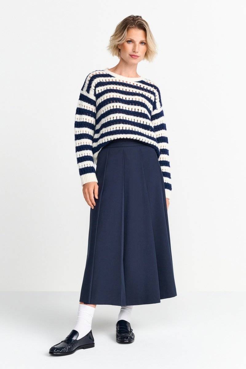 Eich & Royal Gestreifter Lochstrickpullover Riesige Ersparnisse