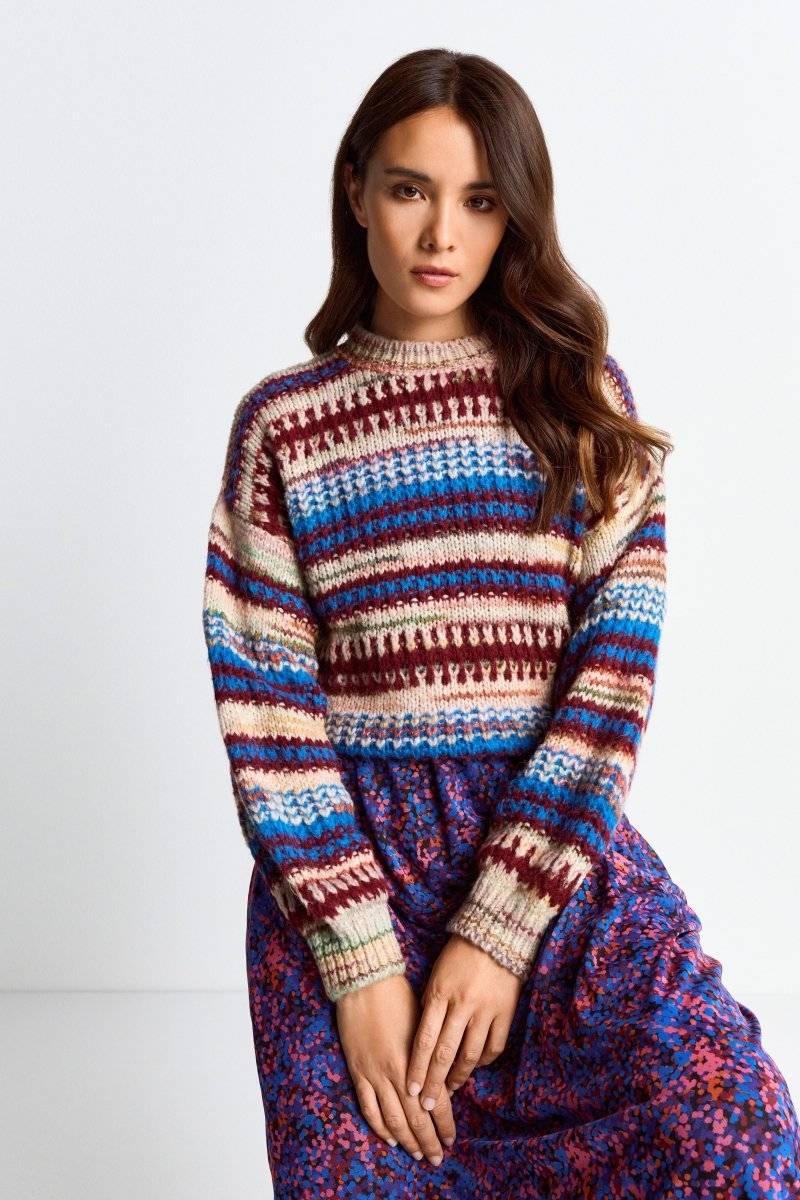 Eich & Royal Pullover mit bunten Streifen zollfrei