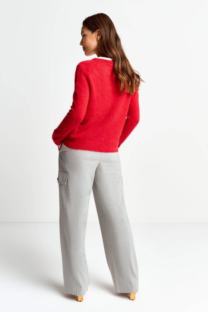 Eich & Royal Strickpullover aus weichem Materialmix 50% Rabatt für begrenzte Zeit