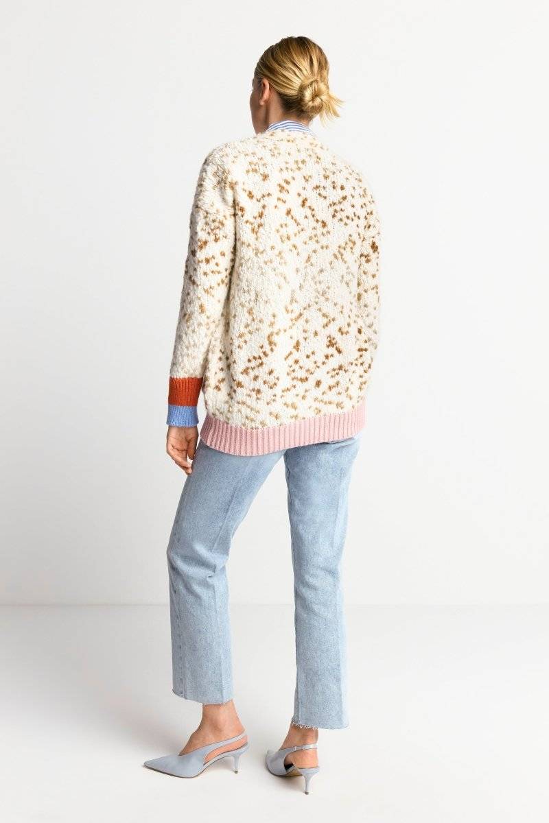 Eich & Royal Cardigan mit Kontrastbündchen und Schleife Online