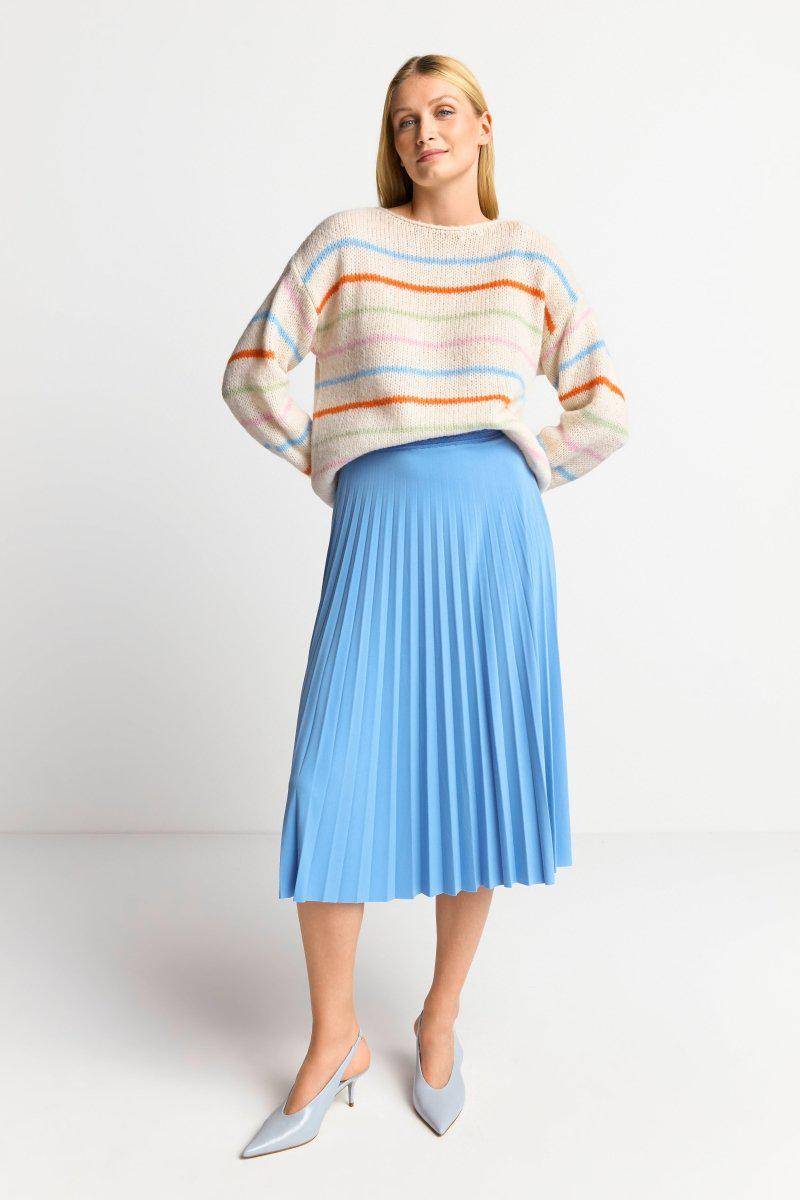 Eich & Royal Gestreifter Pullover in Perlweiß Flash Sale