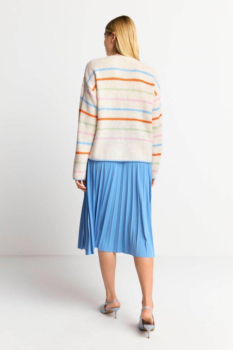 Eich & Royal Gestreifter Pullover in Perlweiß Flash Sale
