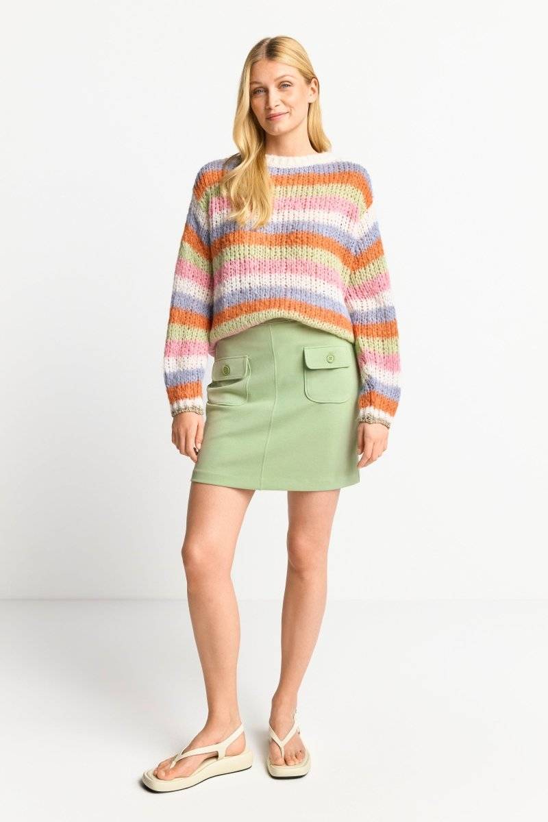 Eich & Royal Gestreifter Grobstrickpullover Online Shopping