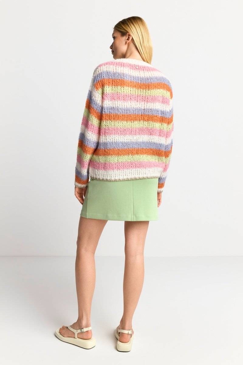 Eich & Royal Gestreifter Grobstrickpullover Online Shopping