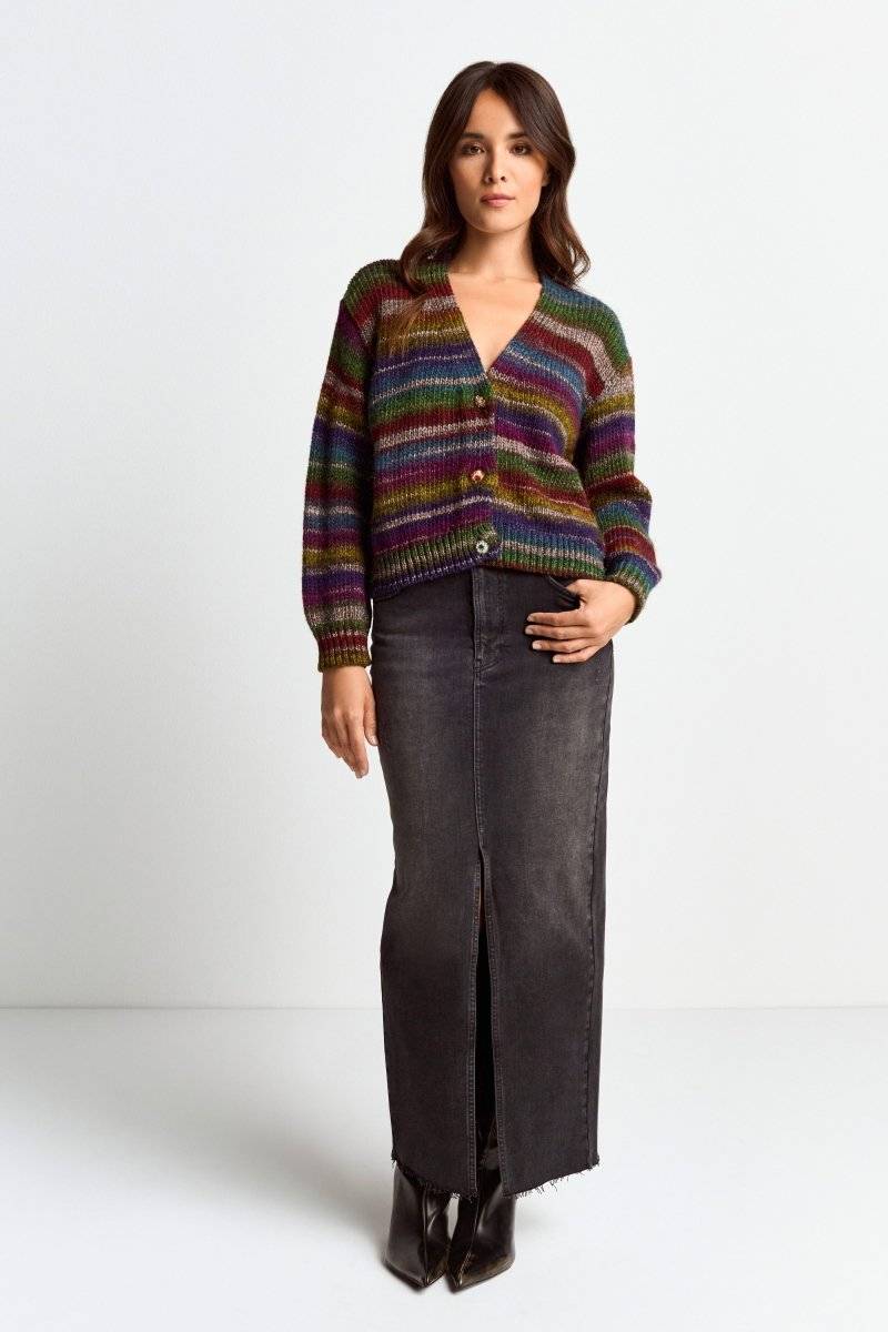 Eich & Royal Cardigan mit bunten Kristallknöpfen Preisnachlass