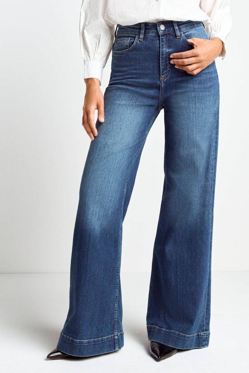Eich & Royal Wide Leg Denim mit hoher Taille Top Angebot