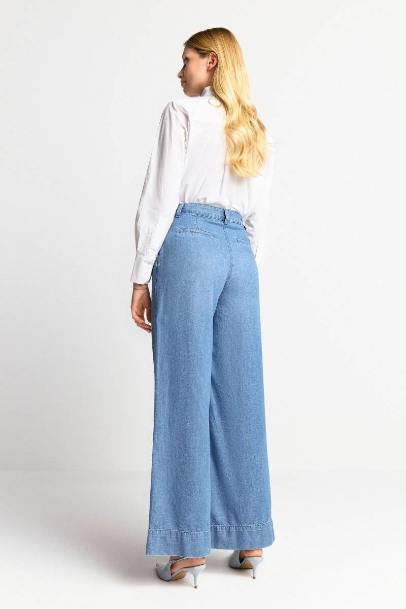Eich & Royal Wide Leg Denim mit Bundfalten Tägliche Deals