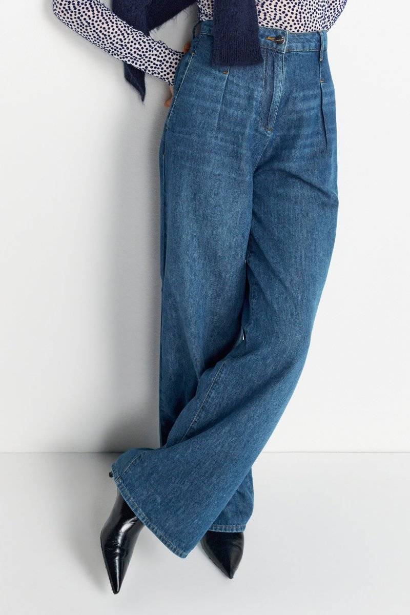 Eich & Royal Wide Leg Denim mit hoher Taille Tiefpreis
