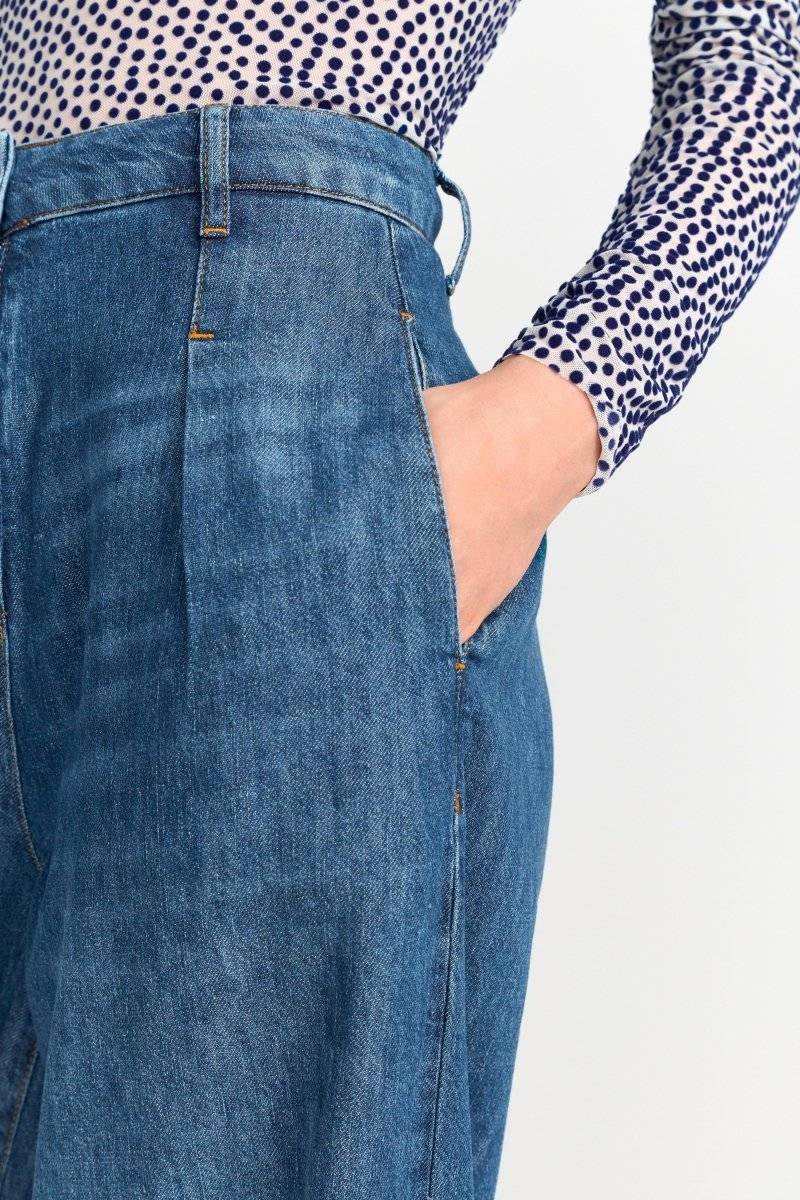 Eich & Royal Wide Leg Denim mit hoher Taille Tiefpreis