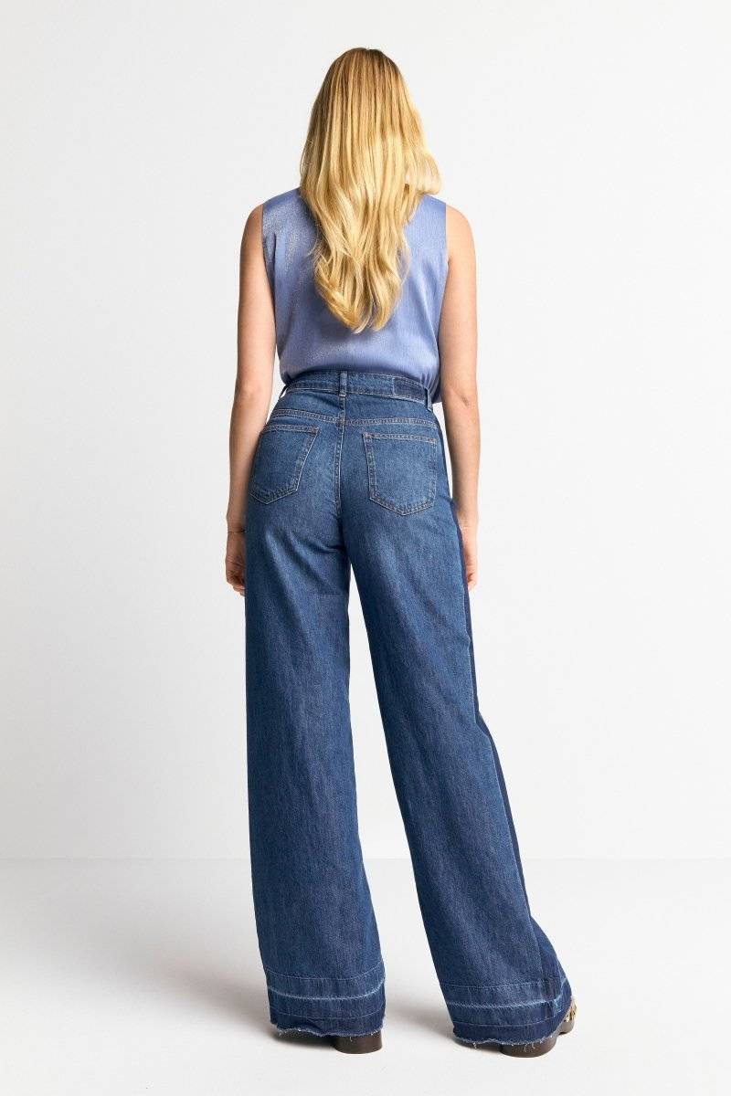Eich & Royal Wide Leg Denim mit Seitenstreifen Bis zu 50% Rabatt