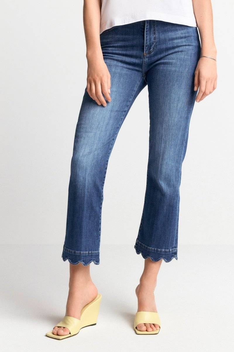Eich & Royal Denim mit wellenförmigem Saum Sonderangebot der Fabrik