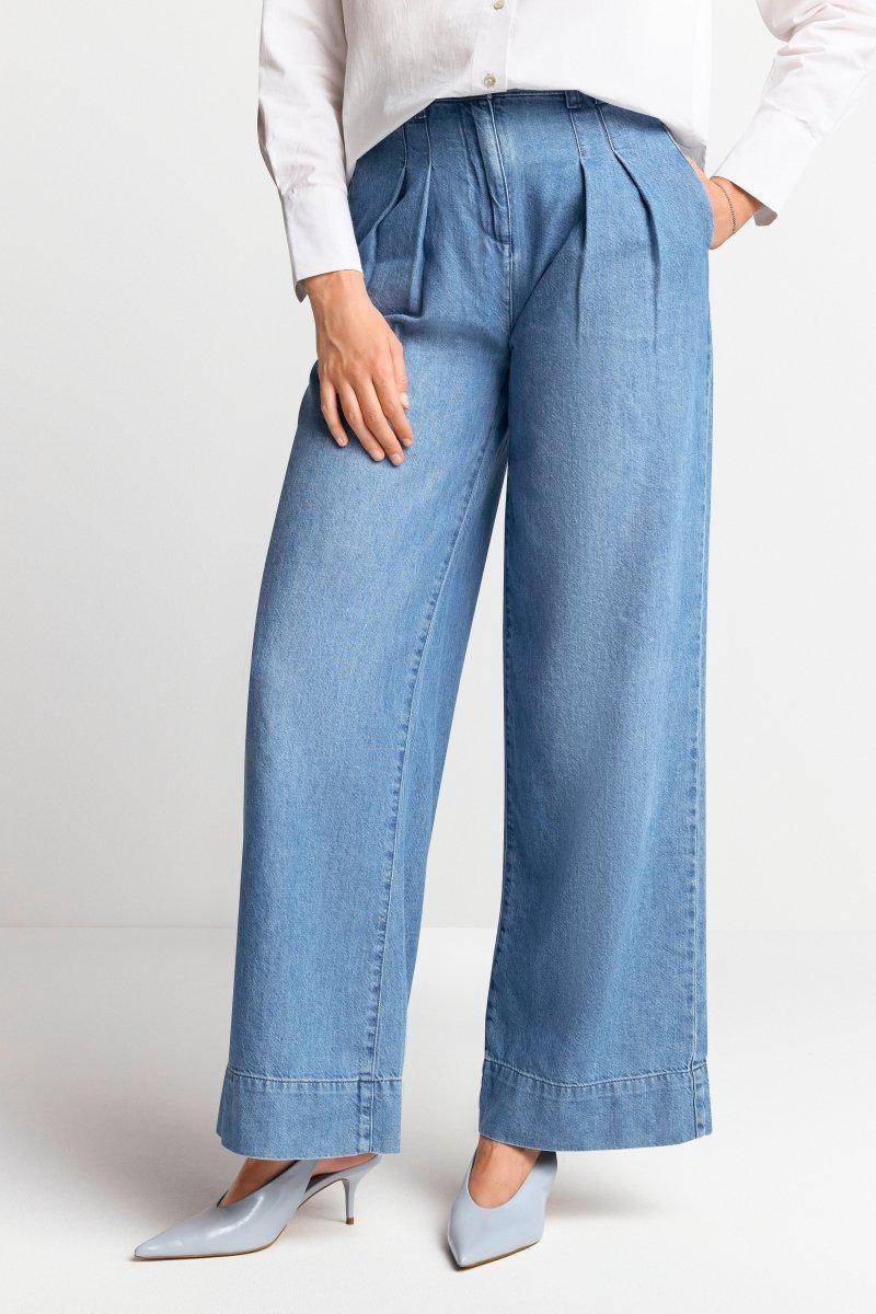 Eich & Royal Wide Leg Denim mit Bundfalten Vierteljährliche Förderung