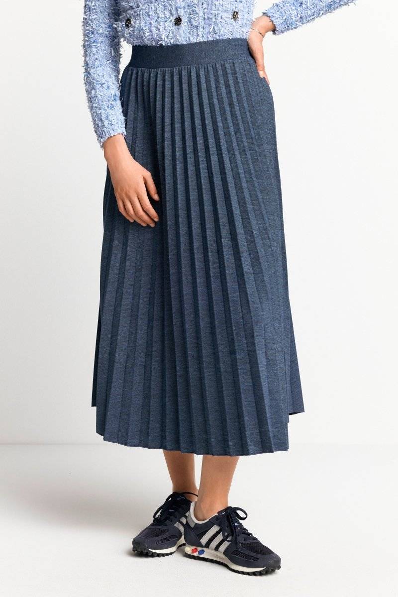 Eich & Royal Plisseerock in Denim-Optik Preisnachlass