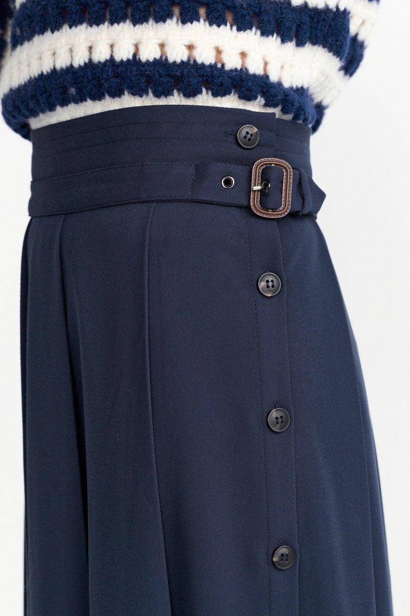 Eich & Royal Midirock mit seitlicher Knopfleiste Neueste Mode