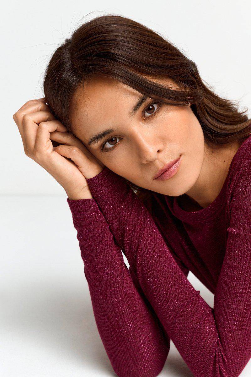 Eich & Royal Longsleeve mit Glitzereffekt Bis zu 60% Rabatt