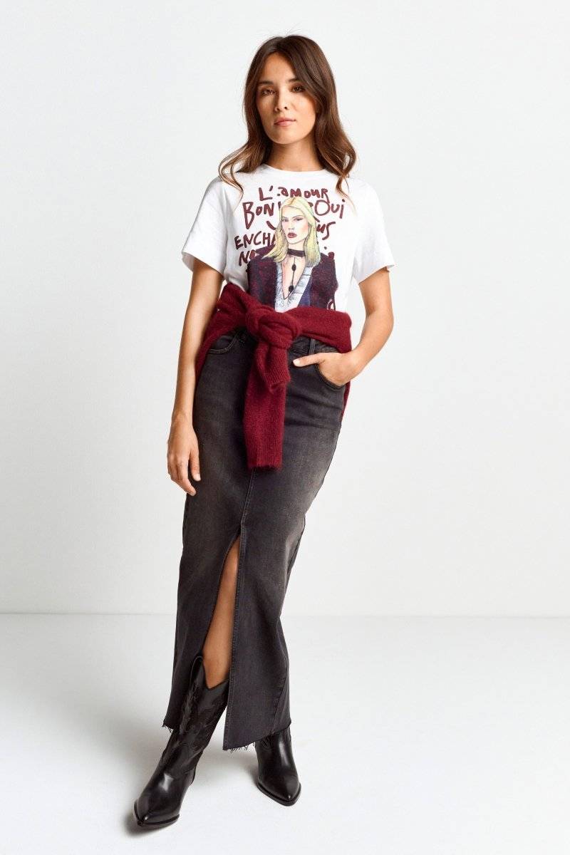 Eich & Royal T-Shirt mit Fashion-Illustration Nur für heute