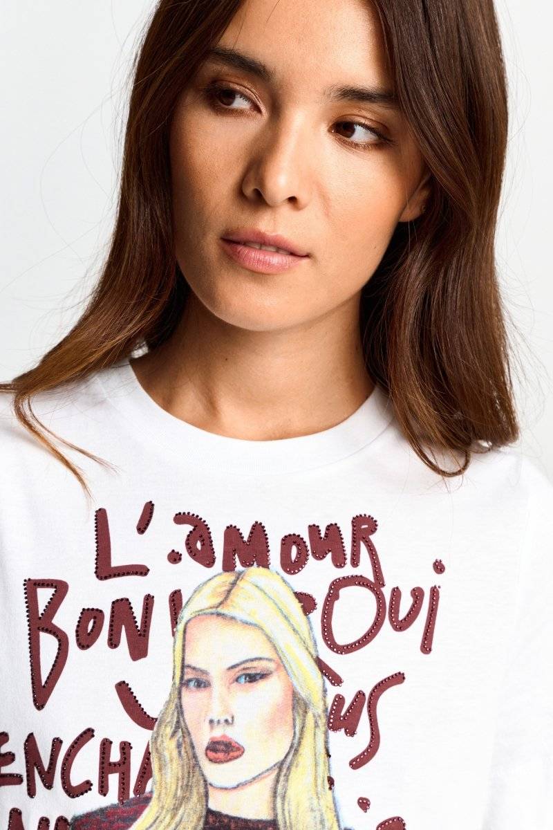 Eich & Royal T-Shirt mit Fashion-Illustration Nur für heute