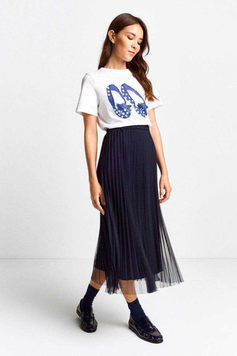 Eich & Royal T-Shirt mit Strassdetails Discount Store für neue Produkte